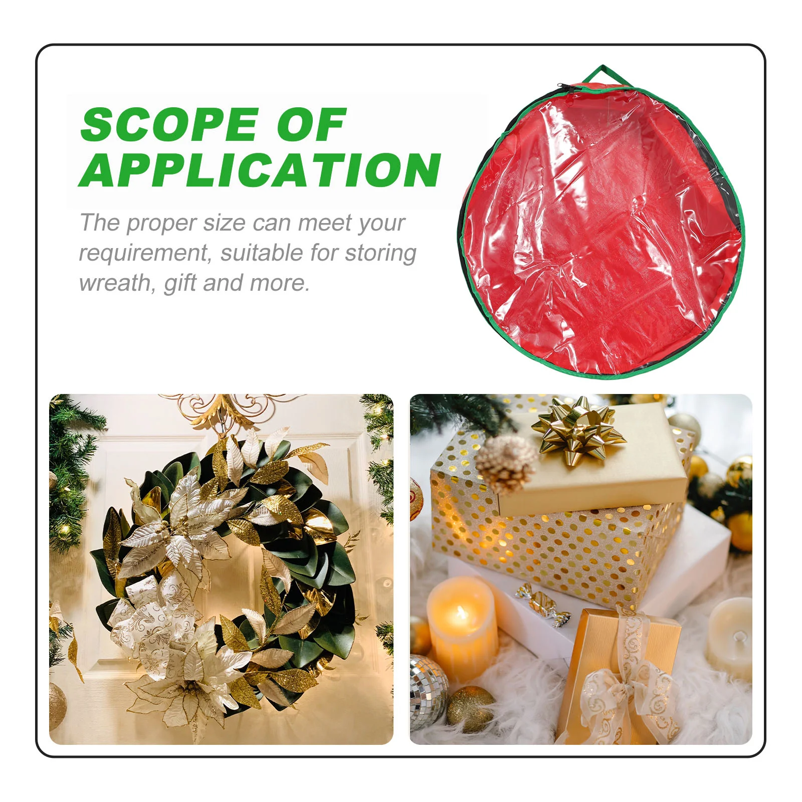 Сумки-тоут Рождественский венок Складная упаковка Подарочный складной