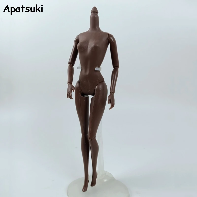 

Dark Chocolate 1/6 BJD Doll Body Accessories Movable Nude Naked Doll Body 11 Jointed Body for 11.5" Dollhouse Toy for Kids