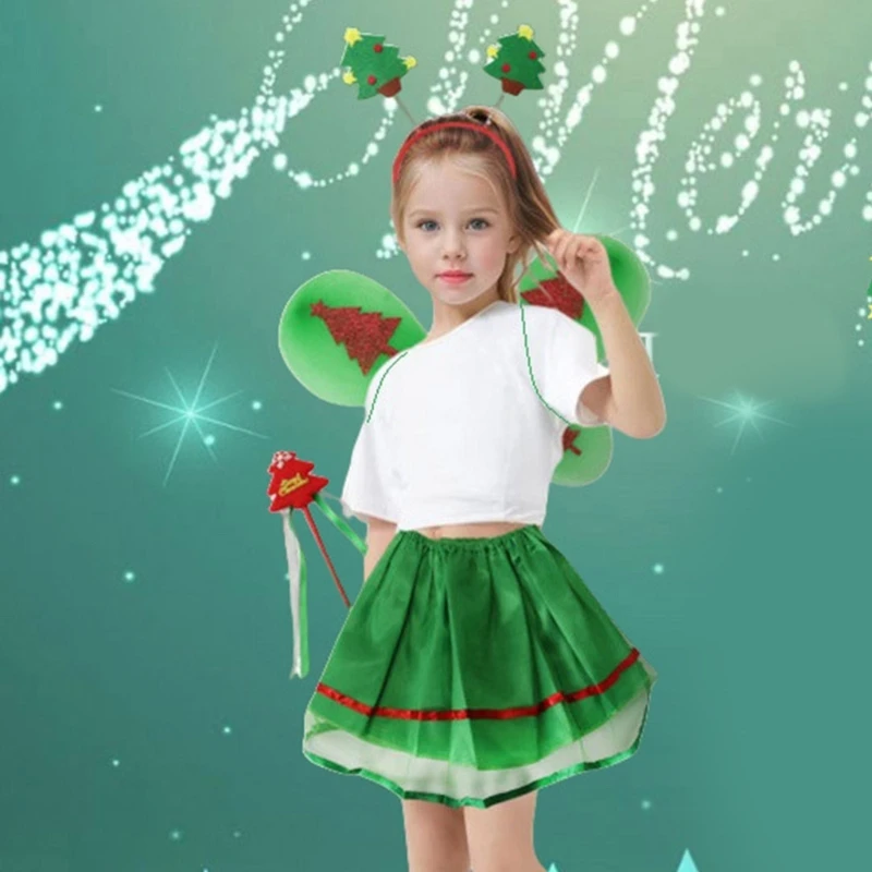 Повязка на голову с крыльями бабочки и феи пачка нарядное платье комплект костюм