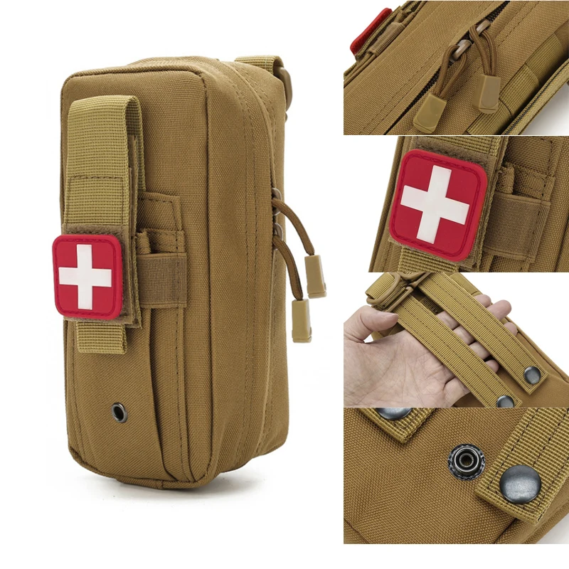 

Molle Medical Pouch Tourniquet Holder Tactical First Aid Pouch Small Trauma Kit IFAK Pouch Emergency EMT Kit For Camping Hiking