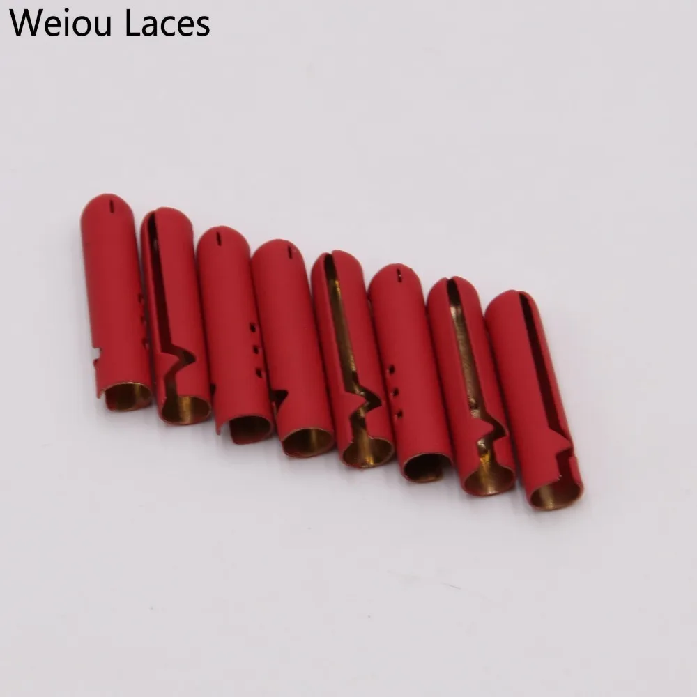 Weiou 4pcs DIY Shoelace Tips Mounted Metal Alloy Lace Ends Decorative Pants Rope Head Creative Drawstring Accessories 4.5*22mm