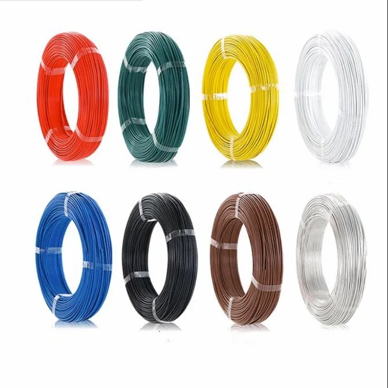 

FF46-2 PTFE Teflo посеребренный сигнал электронный провод медный многожильный кабель для гарнитуры 0,12 0,15 0,35 0,75 1,5 2,0 SQ 11-30AWG