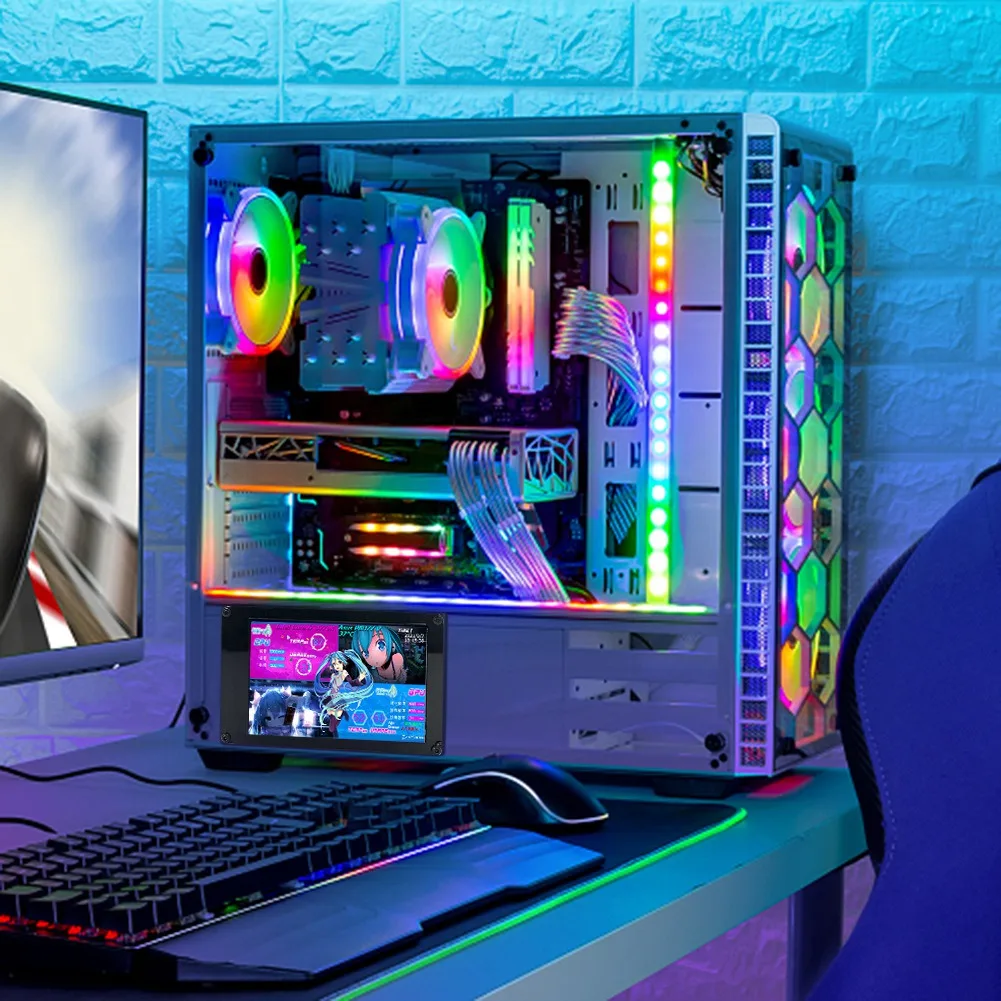 3 5-дюймовый дисплей AIDA64 для корпуса + локоть кабеля передачи данных Type-C комплект