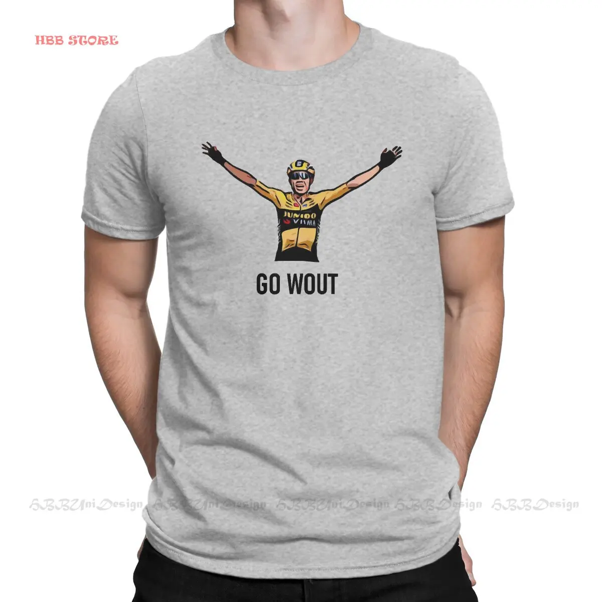 Wout van Aert Newest TShirts Mathieu Van Der Poel Male Style Pure Cotton Tops T Shirt Round Neck