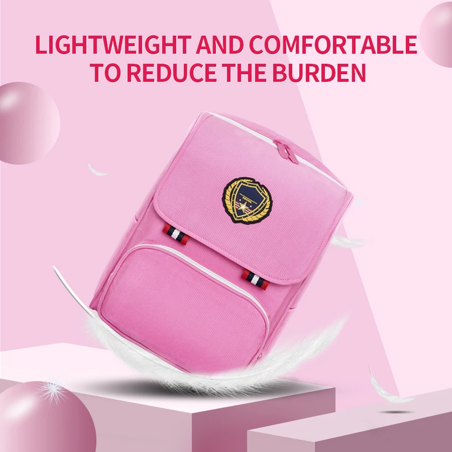 Children England Style Pink School Backpacks Kids Brand New 3D Orthopedic School Bags For Girls Primary Bagpack Mochila Escolar