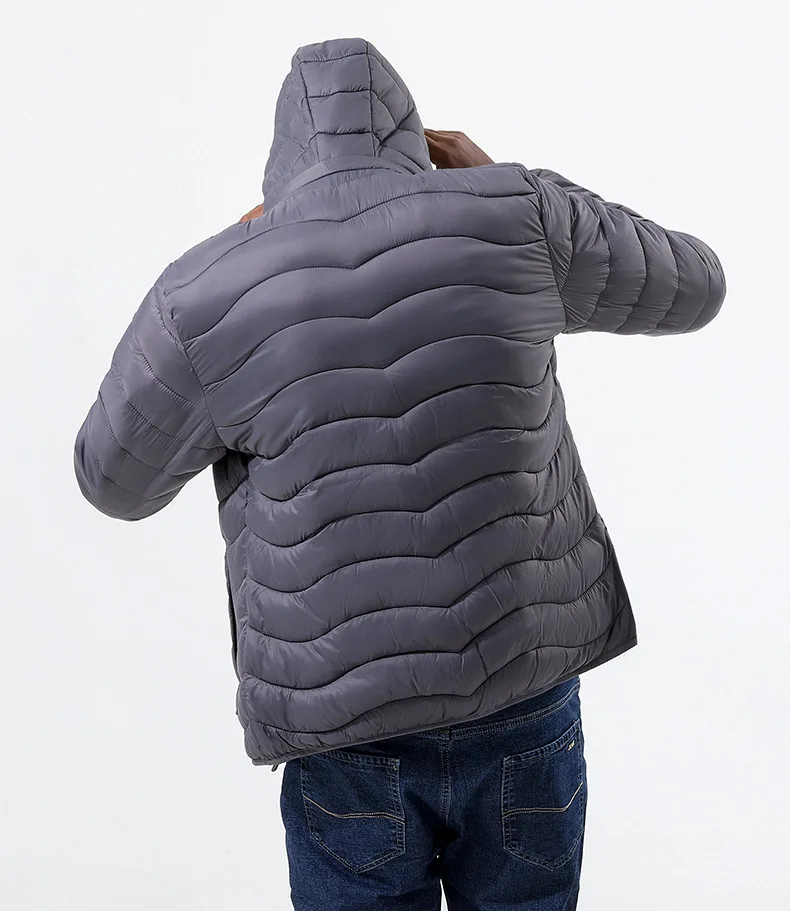 New Men Winter Keep Warm 90% White Eider-Down Jacket Brand Clothing Male Slim Fit Hooded Casual Slim Down Jacket Plus Size 6XL