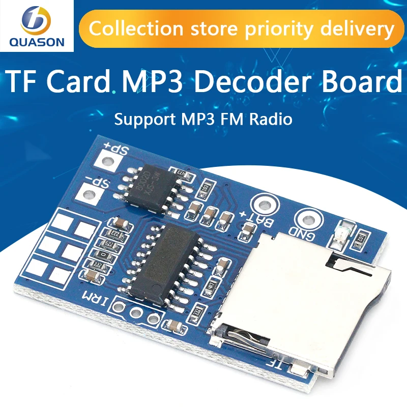 1PCS GPD2846A TF Card MP3 Decoder Board 2W Amplifier Module for Arduino GM Power Supply Module