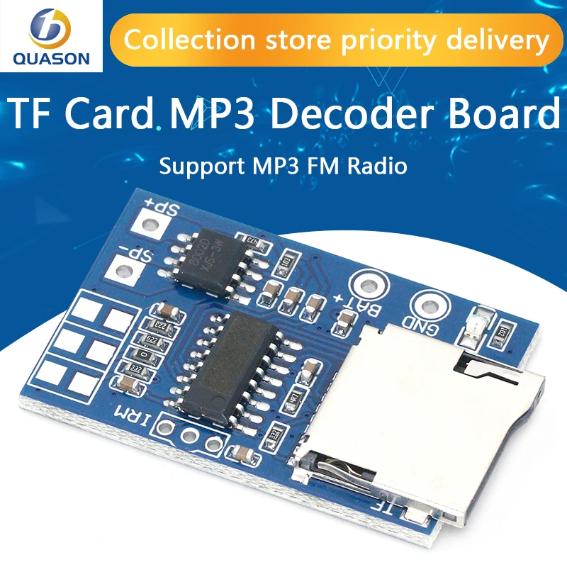 1 шт. GPD2846A tf-карта MP3 декодер плата 2 Вт модуль усилителя для Arduino GM питания |