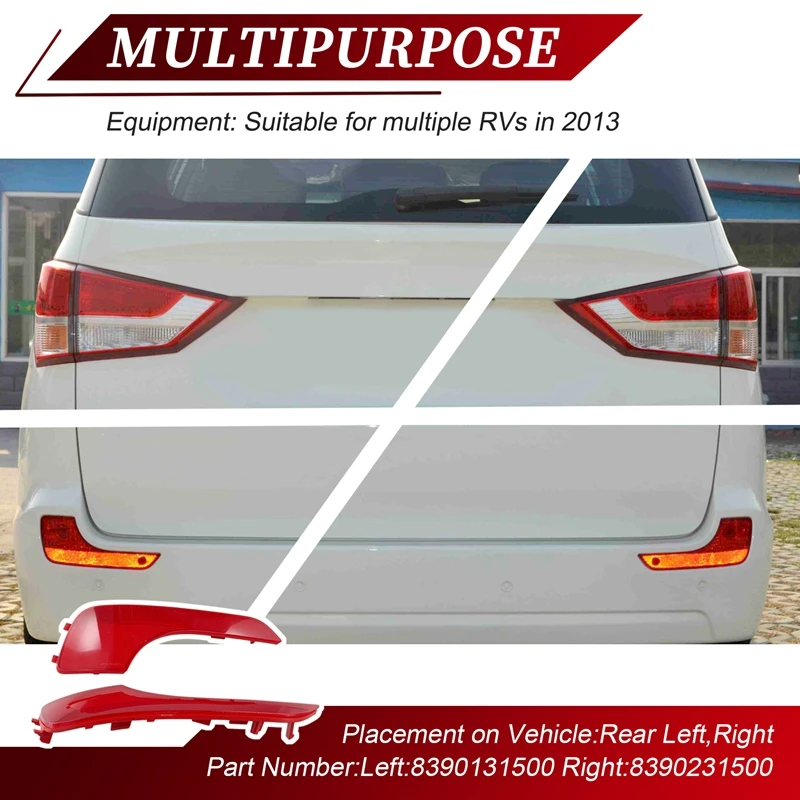 2 шт. автомобильный левый и правый задний отражатель для Ssangyong Rodius/Stavic2 Turismo 2013