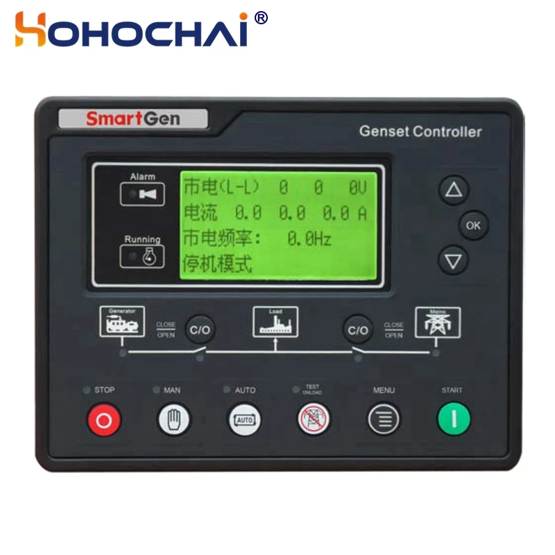 Diesel Generator AMF Controller HGM6120U2C Auto Start Control Pannel HGM6110U2C LCD Display With RS485 Interface