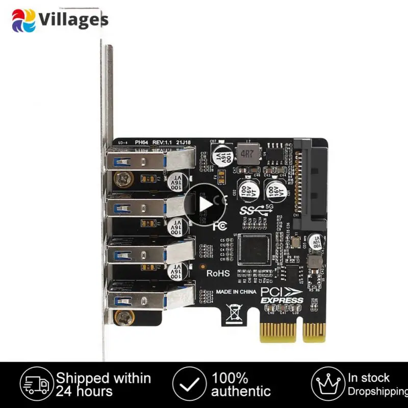 

Pcie Turn Usb3.0 Usb3.0 Pci-e Расширительная карта 5 Гбит/с двойной источник питания Usb3.0 Pcie Экспресс-адаптер Удобная Бытовая электроника