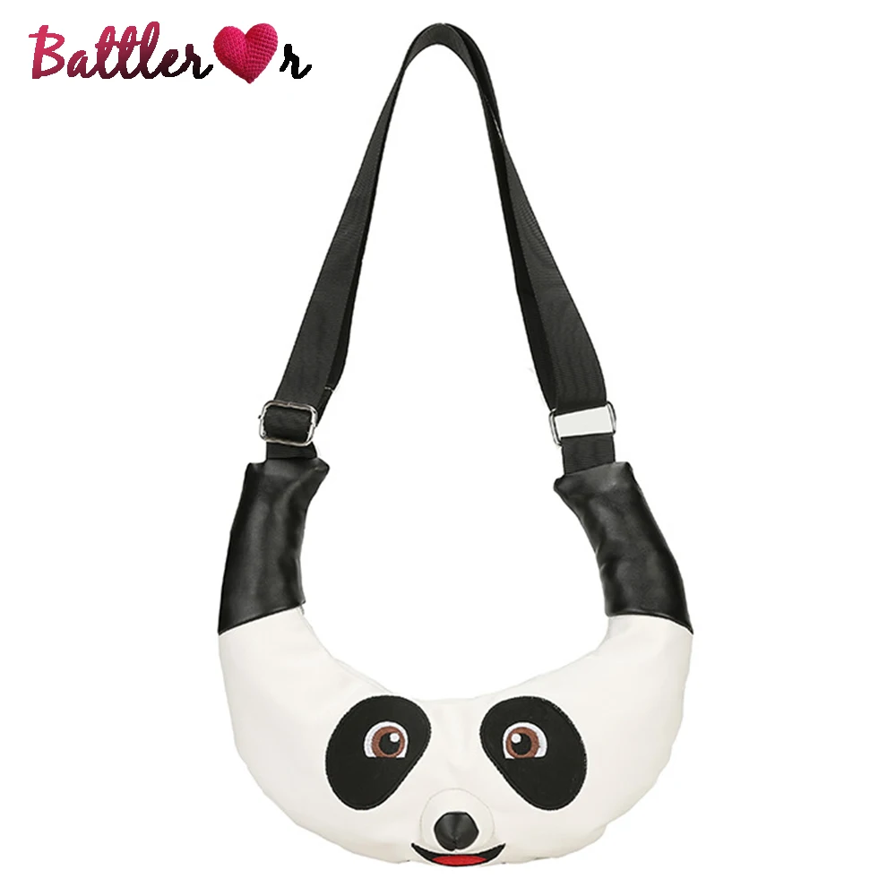 

Funny Cartoon Half Moon Shoulder Bag for Women Panda Designer Purse and Handbag Fashion Lady Crossbody Bags Armpit Cute Tote Bag