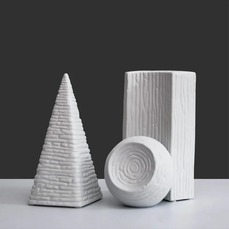 

Nordic Abstract Geometric Statue Ceramic Sculpture Home Decoration Living Room Porch Desktop Home Accessories Handicraft