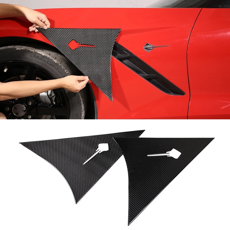 

Автомобильная мягкая углеродная волоконная боковая рамка крыла наклейка крышка отделка наклейка s для Chevrolet Corvette C7 2014-2019