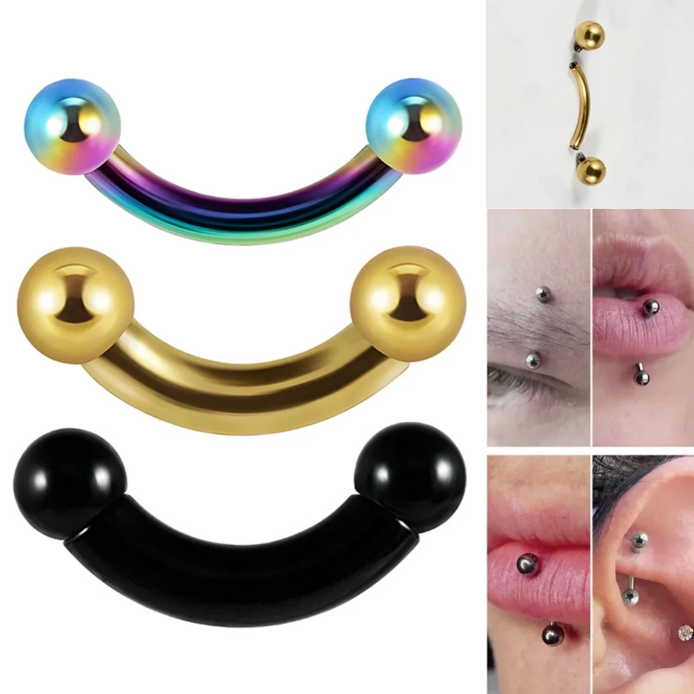 Серьги-штанги из нержавеющей стали с внутренней резьбой 12-00 г 1 шт.