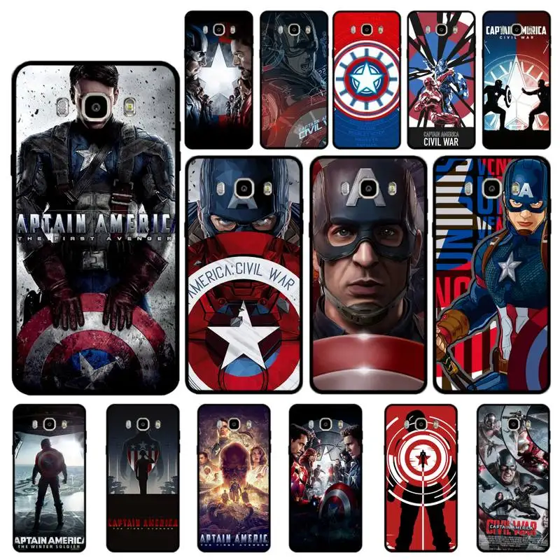 

Disney Captain America Phone Case for Samsung J 4 5 6 7 8 prime plus 2018 2017 2016 J7 core