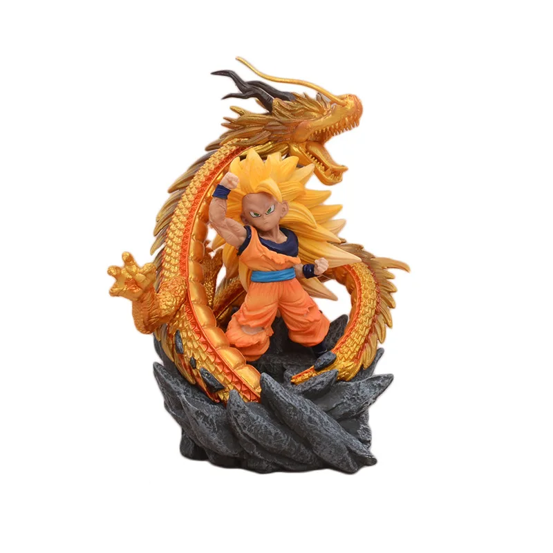 13cm Anime Dragon Ball Z Son Goku Figure Gk Ssj3 Dbz Super Saiyan 3 Son Goku Action Figure Statue Model Toys Kids Gift images - 6