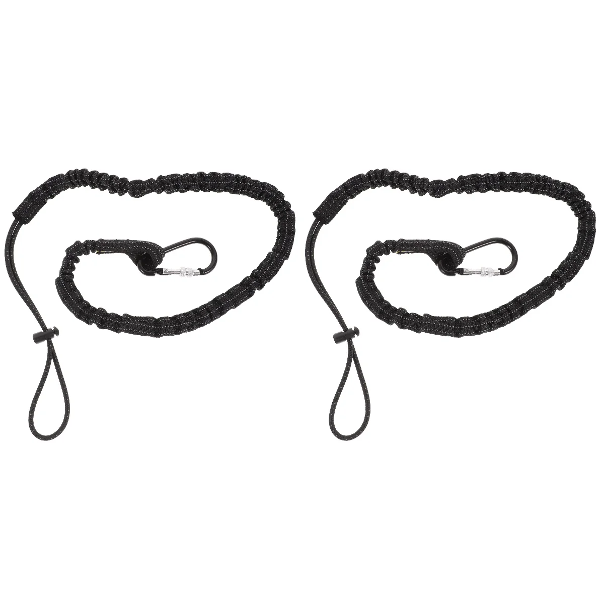 

2pcs Tool Lanyard Harness Lanyard Retractable Bungee Cord with Carabiner