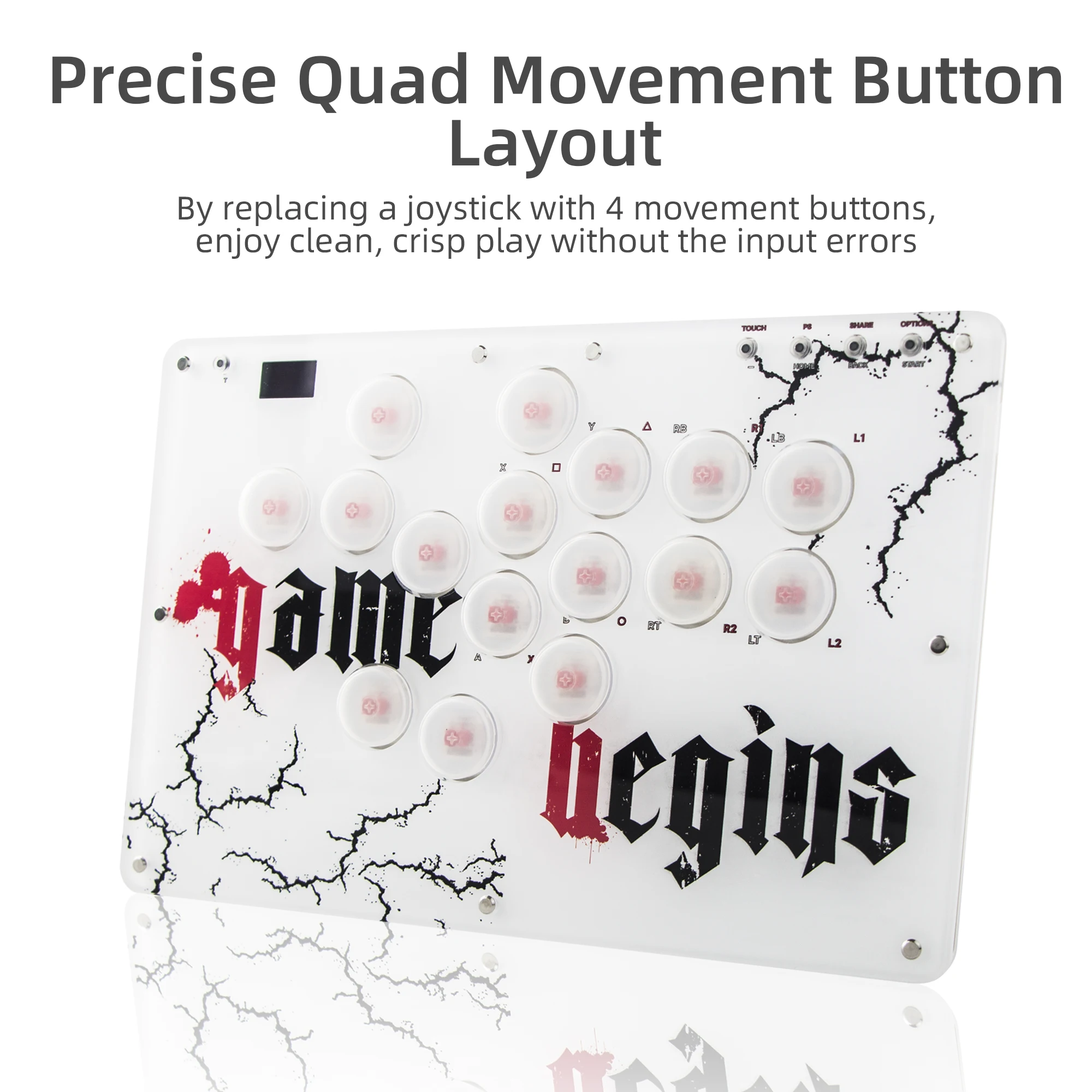 Бессрычажный контроллер REMANK для PS4/ПК/переключателя/паровой аркадный боевой