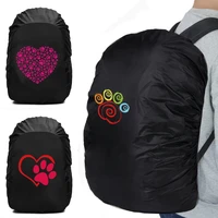 backpack rain cover waterproof outdoor back pack dustproof cover raincover case bag 20 70l protection cover footprints pattern