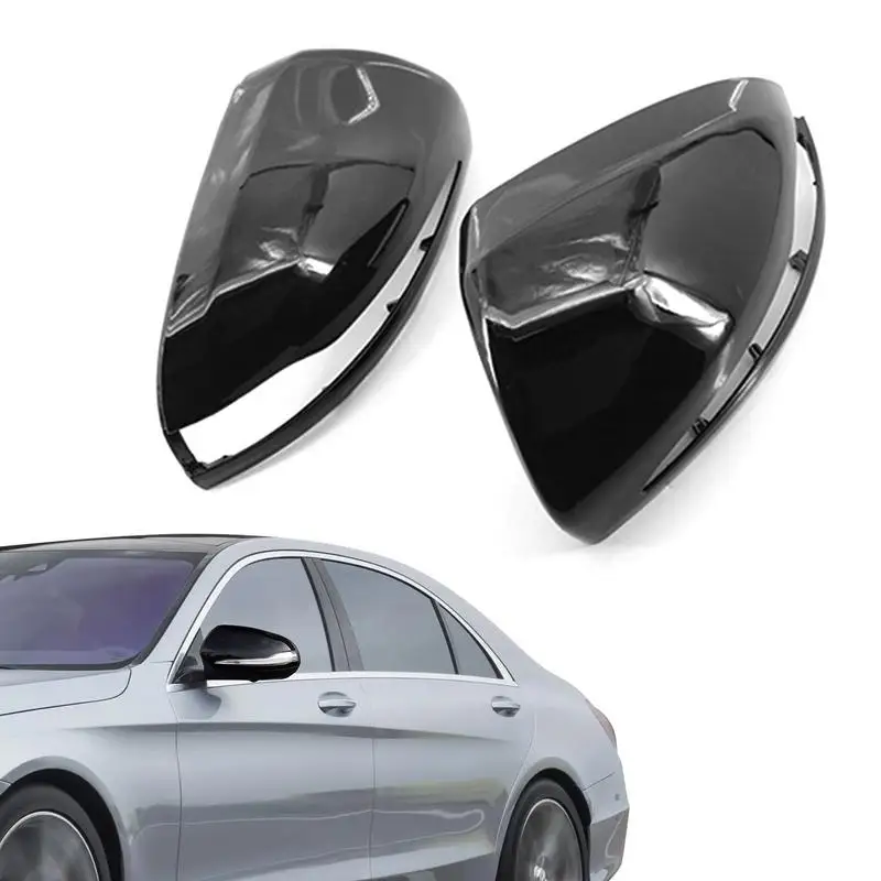 

Для Mercedes-Ben C W205 E W213 S Class W222 Стайлинг автомобиля из углеродного волокна боковые двери Автомобильная наклейка крышка зеркала заднего вида отделка