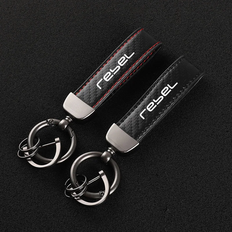 

High-Grade Carbon Fiber Motorcycle Keychain Holder Keyring for Honda Rebel CMX 300 500 CMX300 CMX500 2017- 2021 Accessories