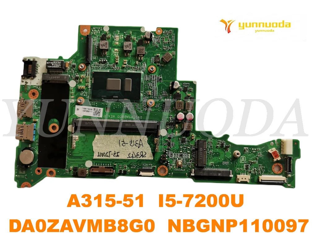 

Оригинальная материнская плата для ноутбука ACER A315-51 A315-51 DA0ZAVMB8G0 NBGNP110097, проверенная, хорошая Бесплатная доставка