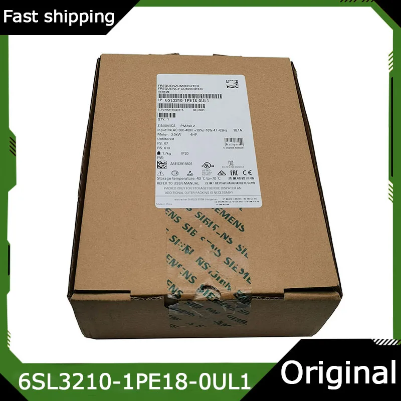 

Новый оригинальный инвертор 6SL3210-1PE18-0UL1, 3 киловатта, 6SL32101PE180UL1 спот