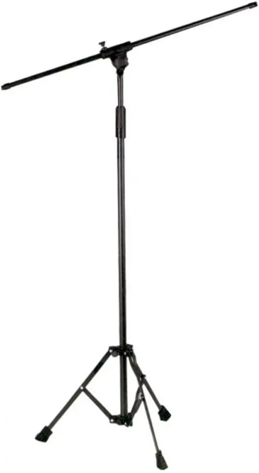 

NEW Delightful TPA Black Pedestal Microphone Stand with Extendable Boom Arm Engineering for Karaoke Singing Recording Podcasts &