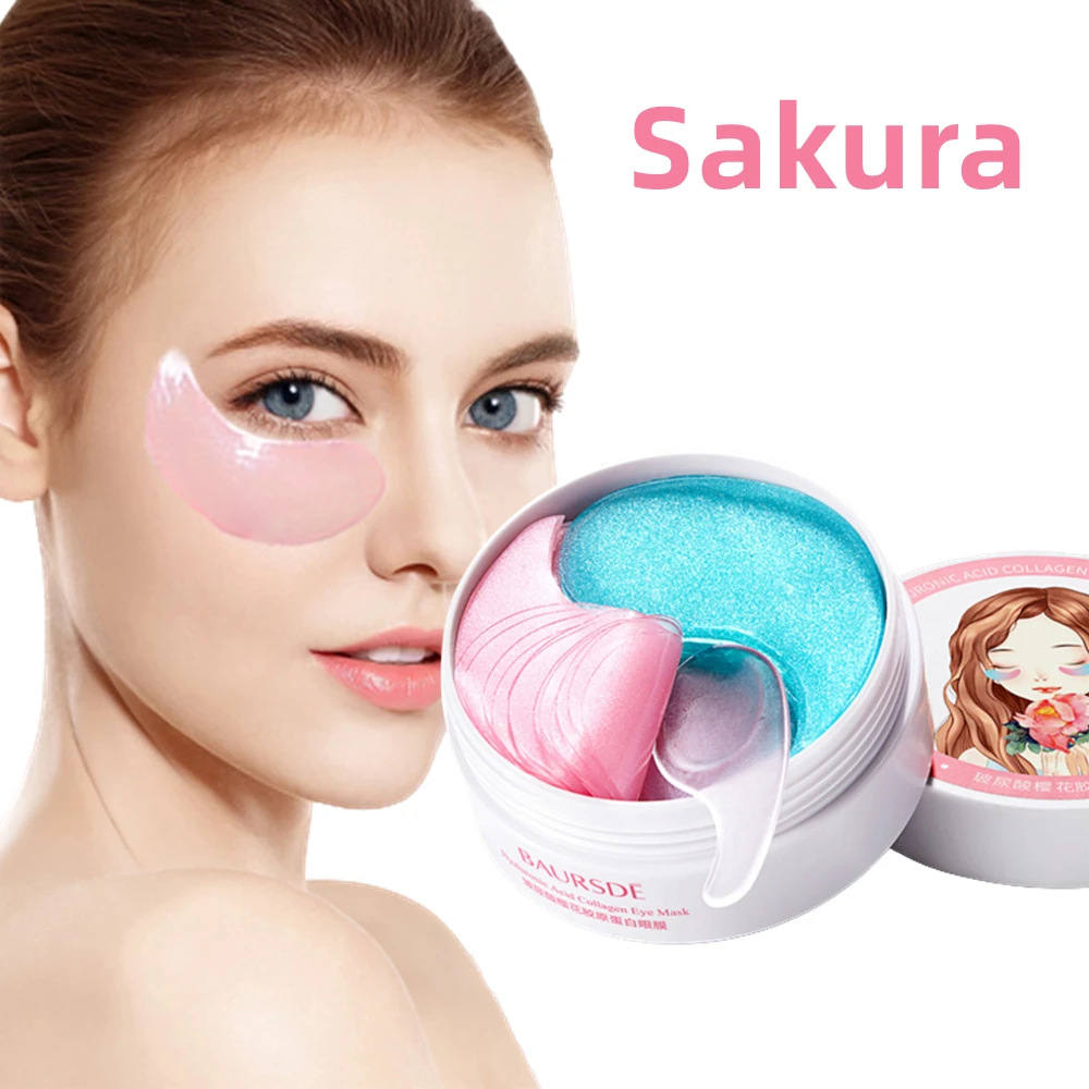 

Sakura Collagen Eye Mask Face Mask Gel Eye Patches Remove Eye Bags Wrinkle Dark Circles Skin Care Products Korean Cosmetics