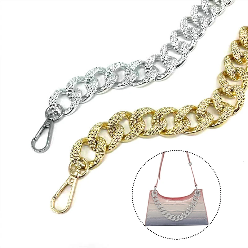 

Silver Gold Metal Bag Strap Handbag Handles DIY Purse Strap Replacement Handbag Chain High-end Decorative ag Accessories