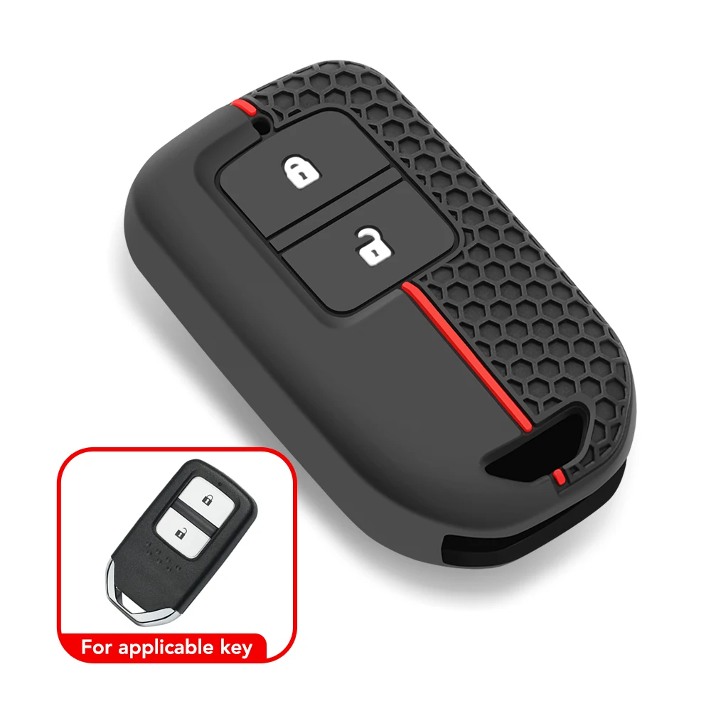 

Силиконовый Чехол Для Дистанционного Ключа Honda 2017-2019 CRV Pilot Accord Civic Jazz Jade Fit HR-V Freed - Защитный Чехол Б...