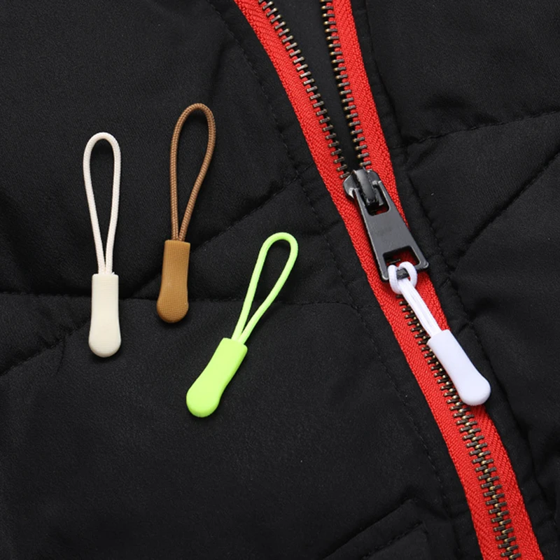 10pcs Zipper Pull Rope End Fit Zippers Puller Zip Head Replacement Clip Buckle Fixer Suitcase Clothing Backpack Home Textiles - купить по
