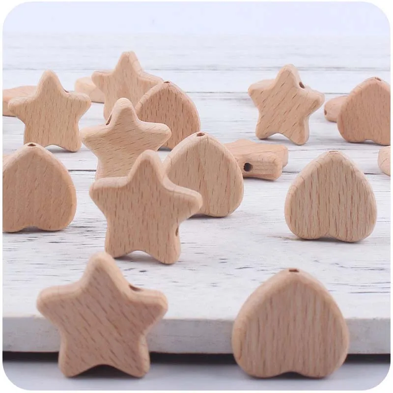 

Бусины из бука для детского прорезывателя грызунов, 100 шт.