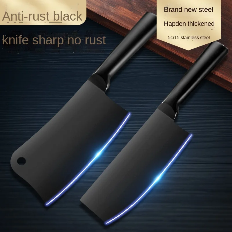 

5PCS Black Knife Kitchen Gadgets Cleaver Chef Knife Set Tools Stainless Steel Classic Eco-Friendly The New Grinder Gadget