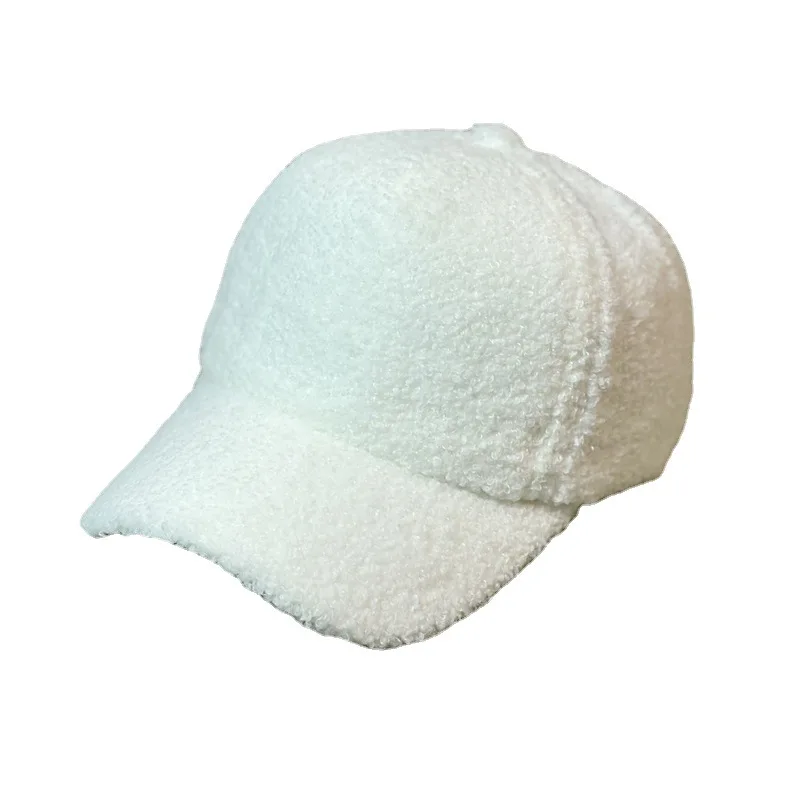 

Hat women's autumn and winter thickened warm baseball cap Korean style ins All-match fashion Teddy velvet cap with small face