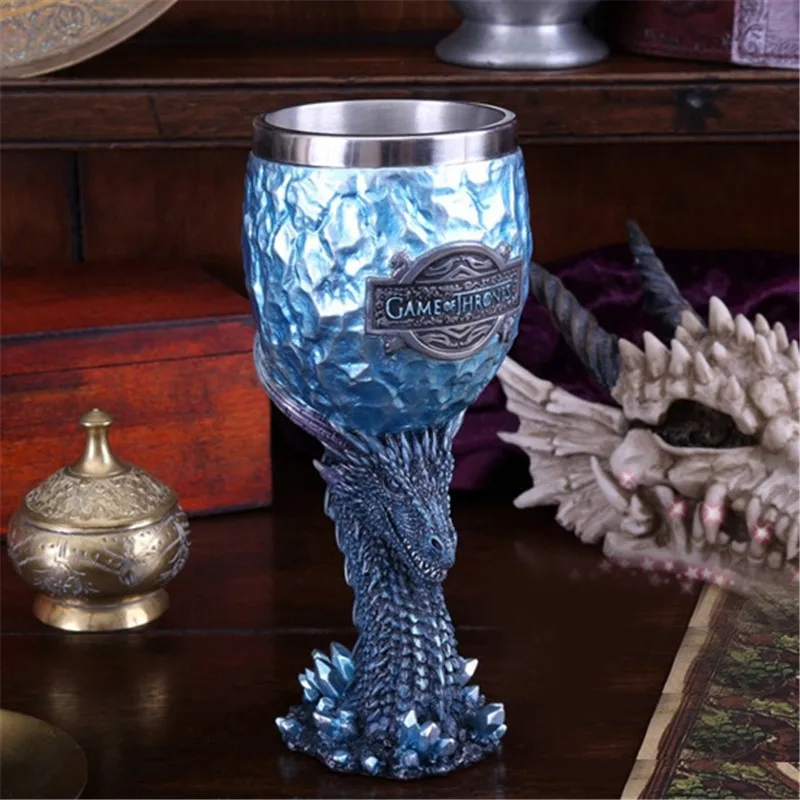 

200ml Embossed Creative Wine Glass Goblet Skull Head with Claw Drinking Cup Stainless Steel Whiskey Song of Ice and Fire Cup