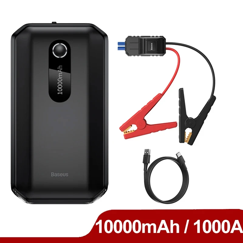 

Автомобильный стартер Baseus Power Bank 2000A/1000A 12V Портативное зарядное устройство Auto 12V Аварийное усилитель пускового устройства