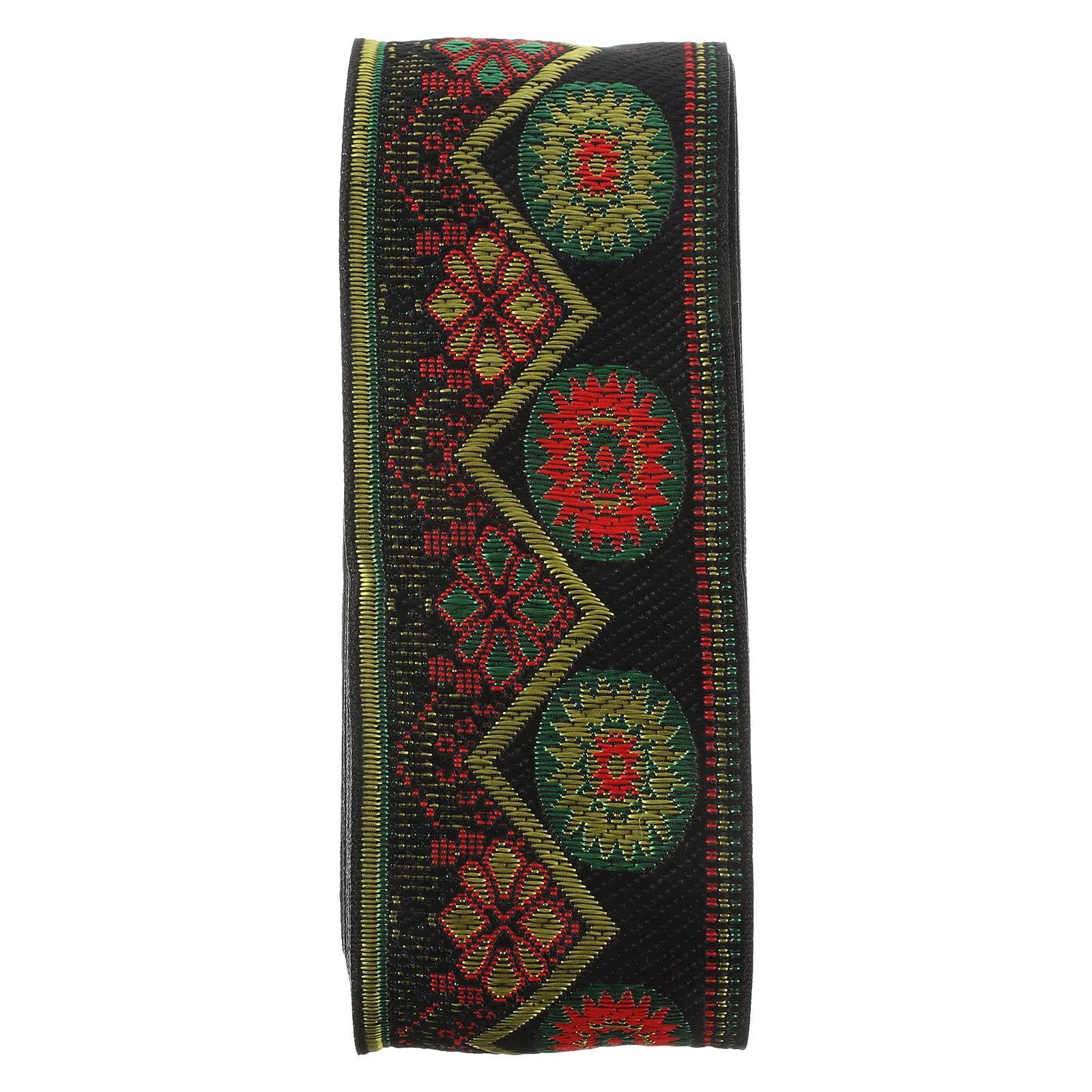 

Embroidered Lace Ribbon Woven Tapestry Blanket The Fabric Polyester Black Decor