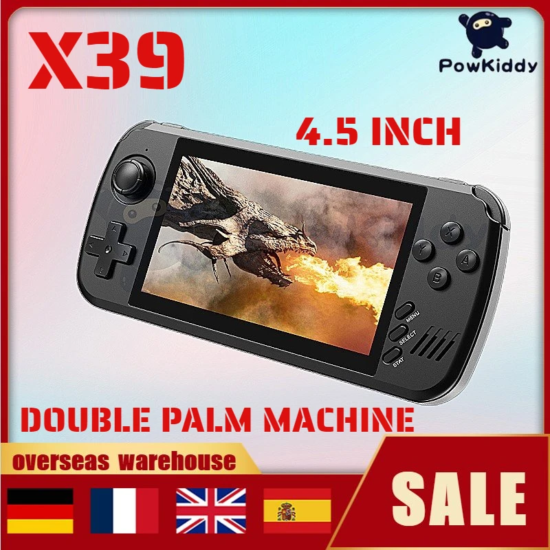 

New POWKIDDY X39 Original 4.3 Inch Portable Retro Video Games Consoles Handheld Game Console HD TV Out Gaming Box Media Player