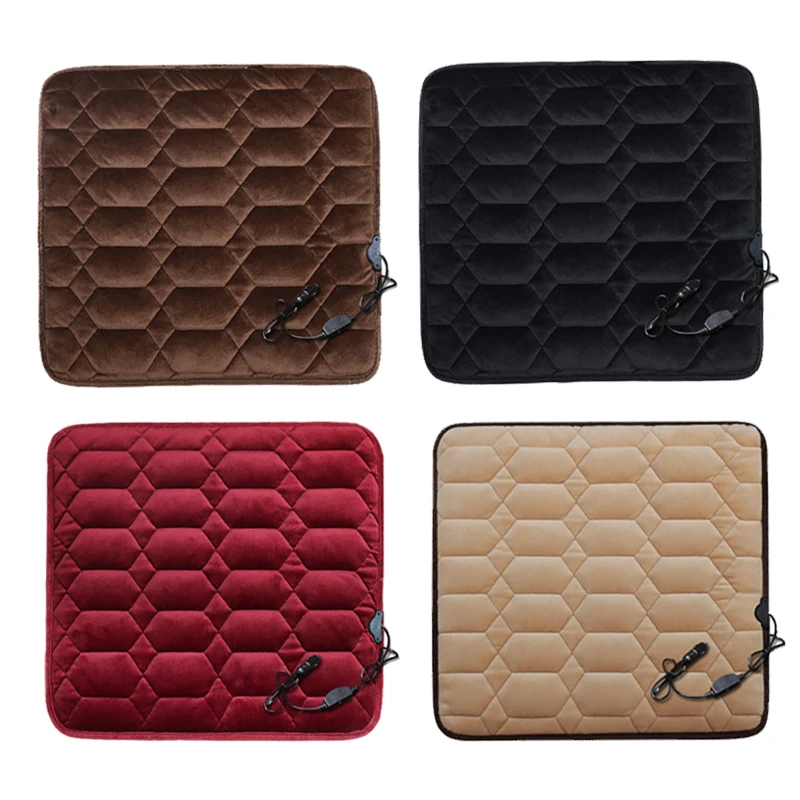 

Нагревательный чехол для автомобильного сиденья 12 В, нагреваемая подушка для переднего сиденья автомобиля, плюшевый нагреватель, нагреватель для зимы, электрический нагреватель с контролем температуры