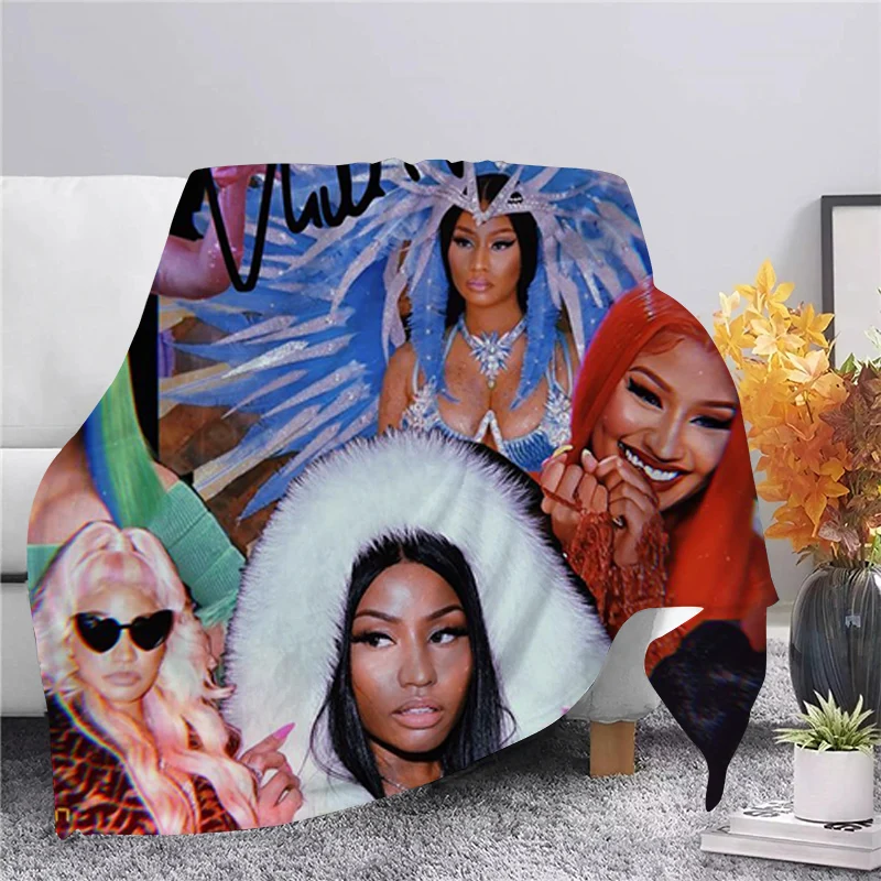 

Newest Nicki Minaj Character Flannel Blanket 3D Print Throw Blanket for Adult Home Decor Bedspread Sofa Bedding Quilts