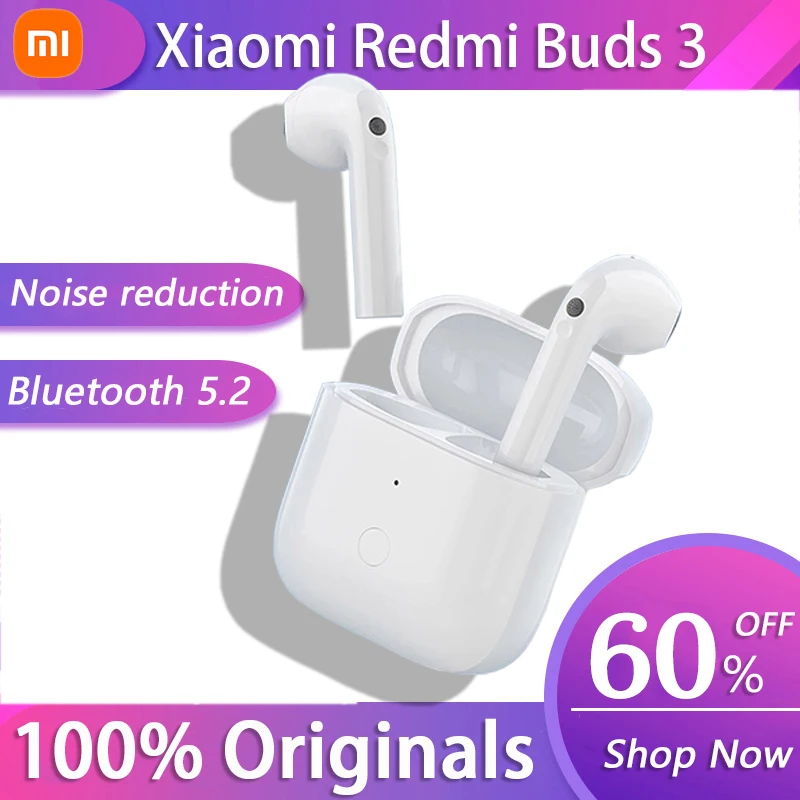 

Беспроводные Bluetooth-наушники Xiaomi Redmi Buds 3 TWS, двойной микрофон, шумоподавление, водостойкие IP54