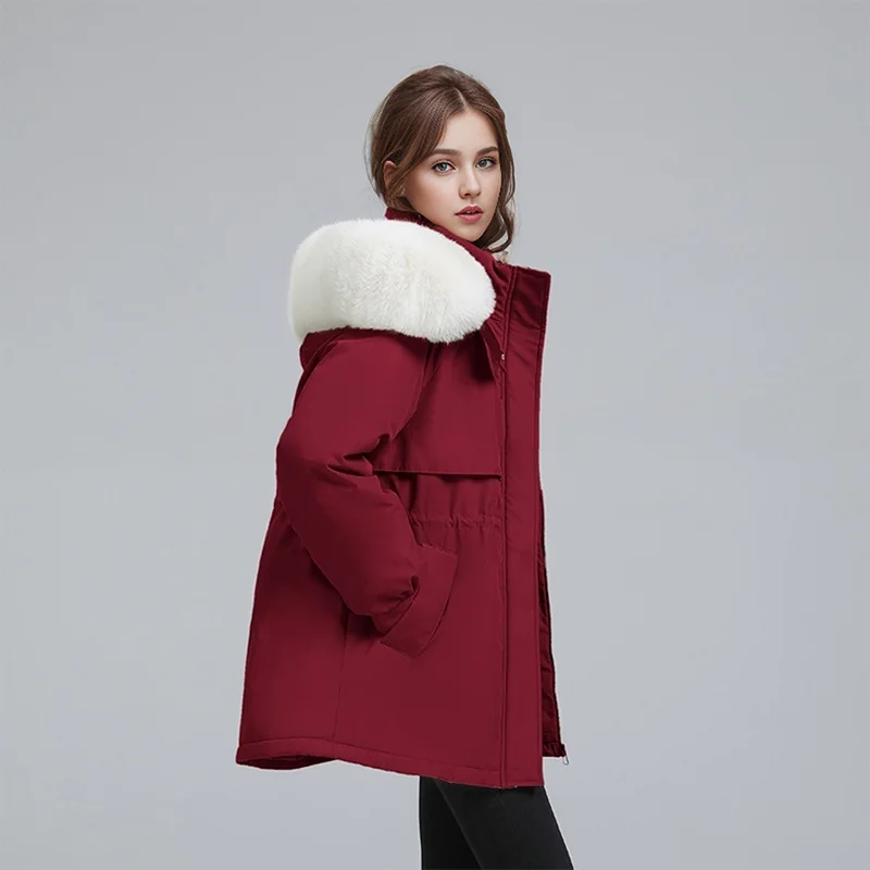 Женская зимняя парка с меховым воротником