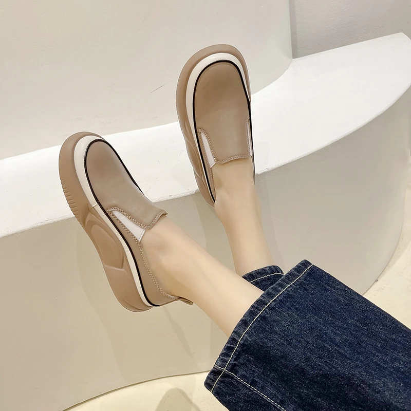

Women's Shoes 2022 Summer New Women's Round Toe Flat Shoes Platform Bottom Fashion All-match Comfortable Thick-soled Sneakers