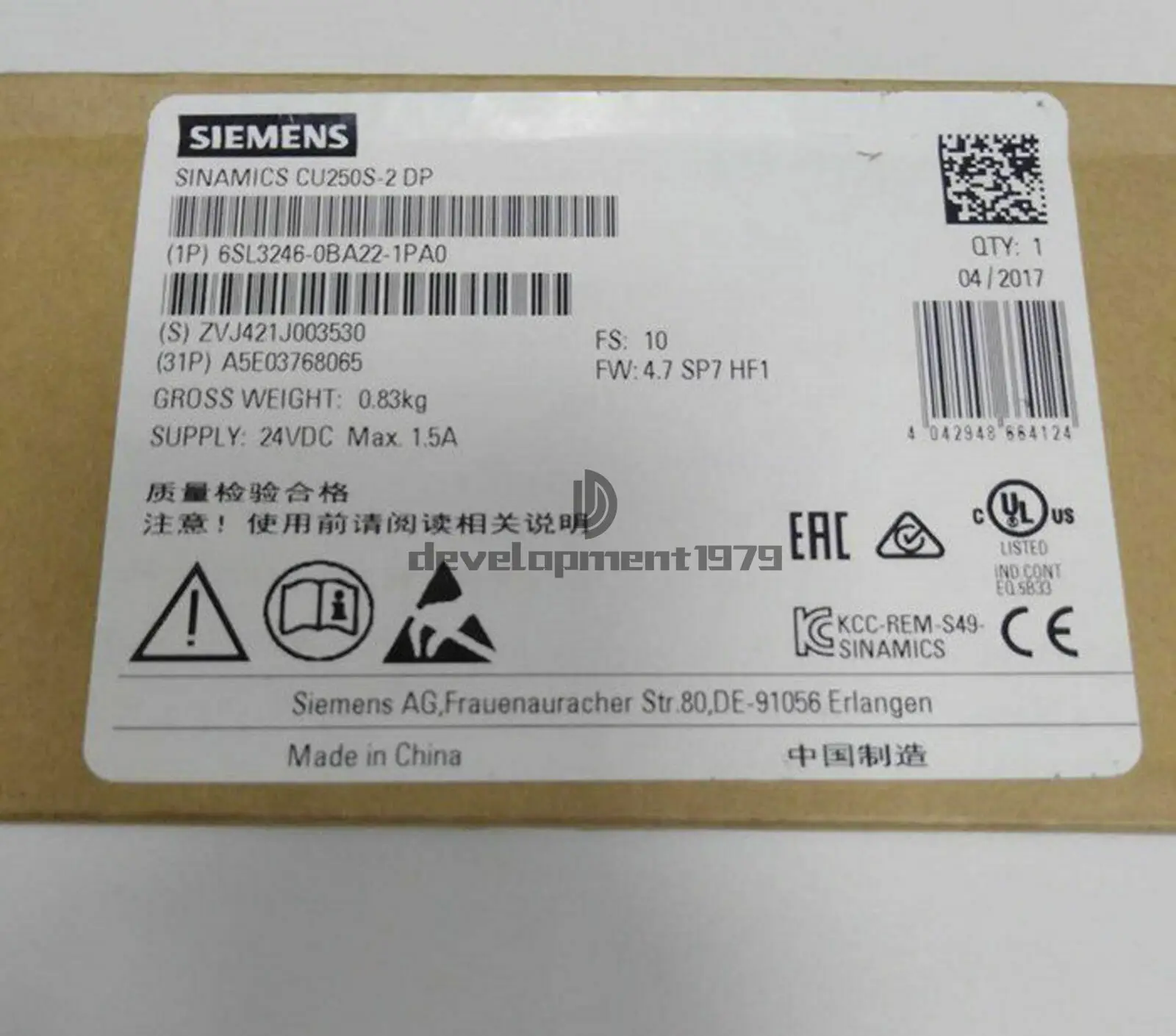 

Совершенно новый Siemens 6SL3246-0BA22-1PA0 6SL3246 0BA22 1PA0