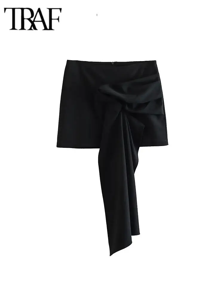 

TRAF Юбка-мини с завышенной талией, на молнии сзади