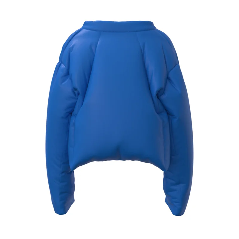 Kanye 2023 Новое высококачественное модное пластиковое 3D хлопковое пальто черного и