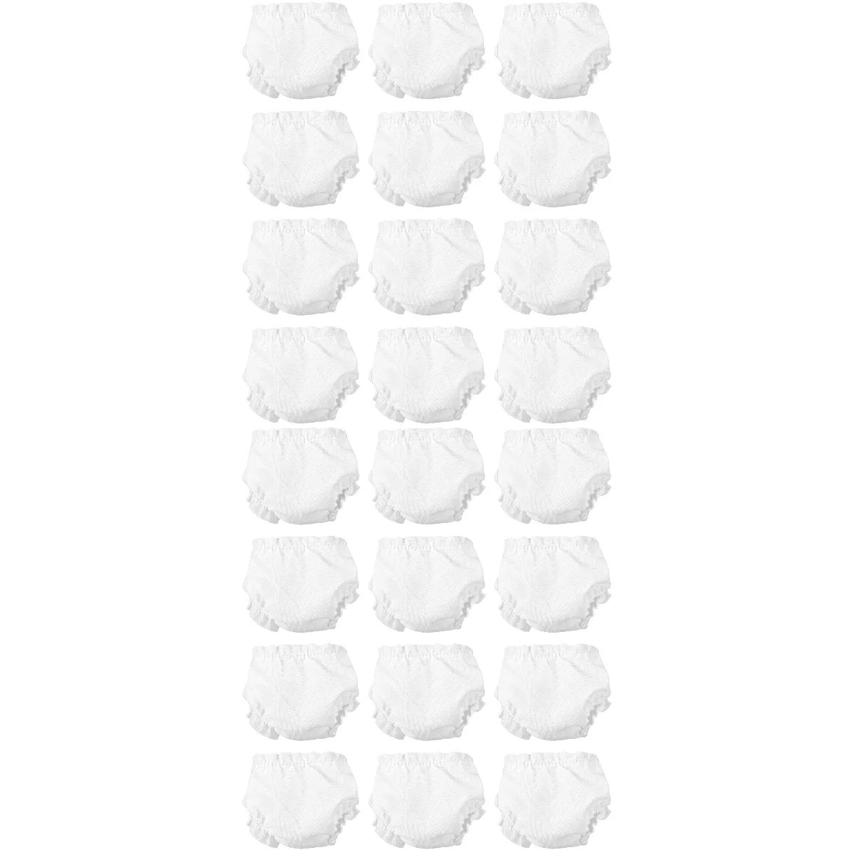 

24 pcs White Baby Mini Dressing Game Clothes Accessories