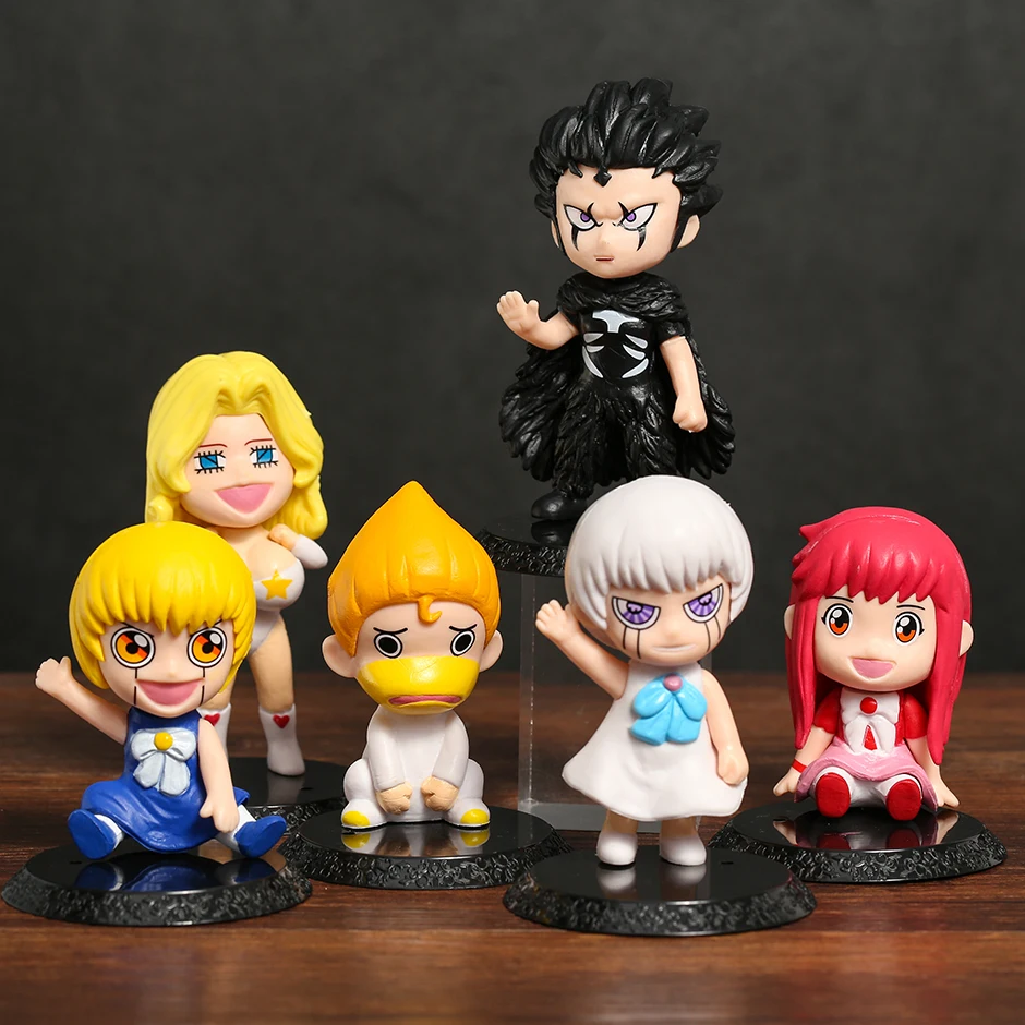 

7-10cm Zatch Bell Zeon Brago Kanchome Figure Toys PVC Cute Dolls 6pcs/set